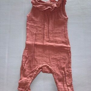 Dot Dot Smile Coral Ruffled Jumpsuit